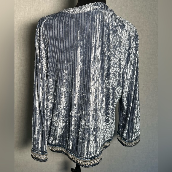 NWT Adore Blue Classy Trim Cardigan- XL - Picture 5 of 11